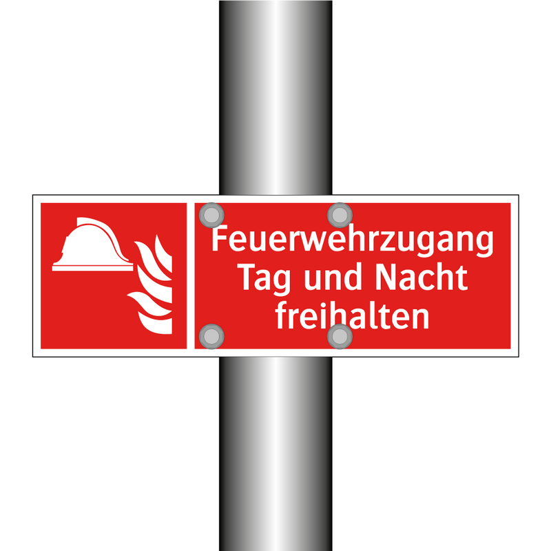 Feuerwehrzugang Tag und Nacht freihalten