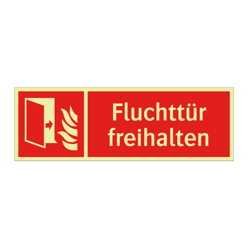 Fluchttür freihalten