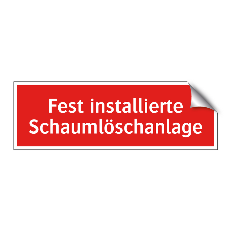 Fest installierte Schaumlöschanlage