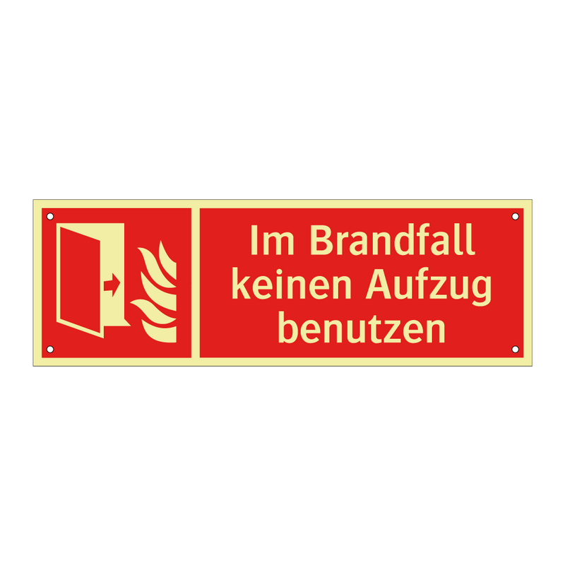 Im Brandfall keinen Aufzug benutzen