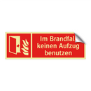 Im Brandfall keinen Aufzug benutzen