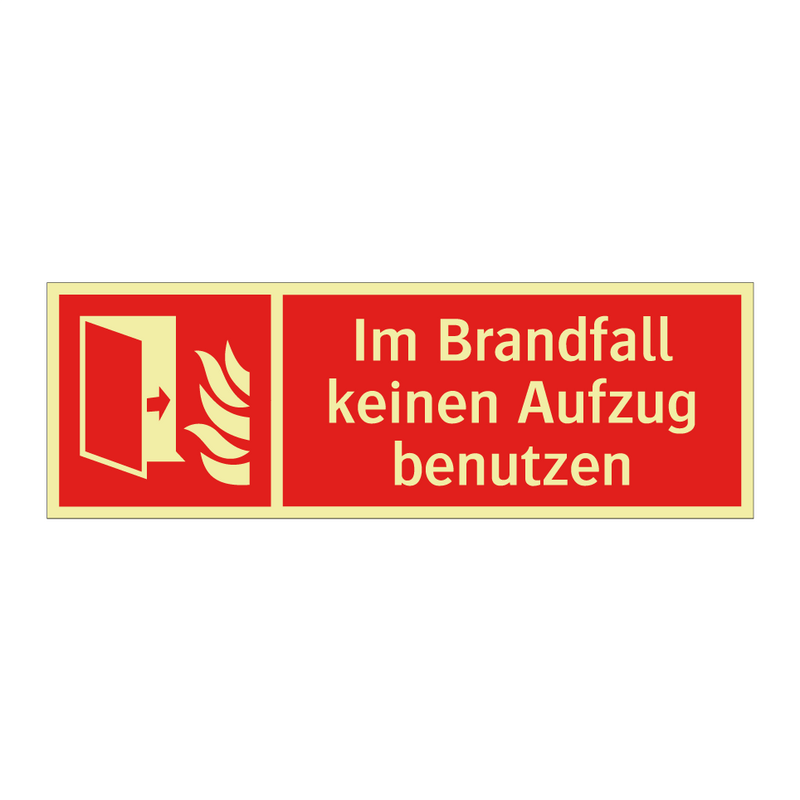 Im Brandfall keinen Aufzug benutzen