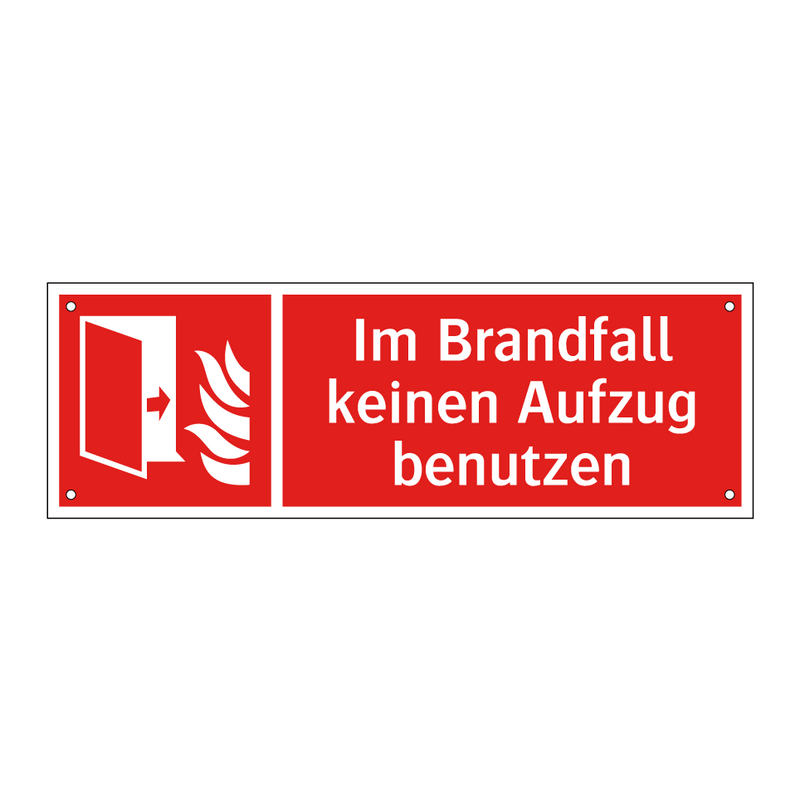 Im Brandfall keinen Aufzug benutzen