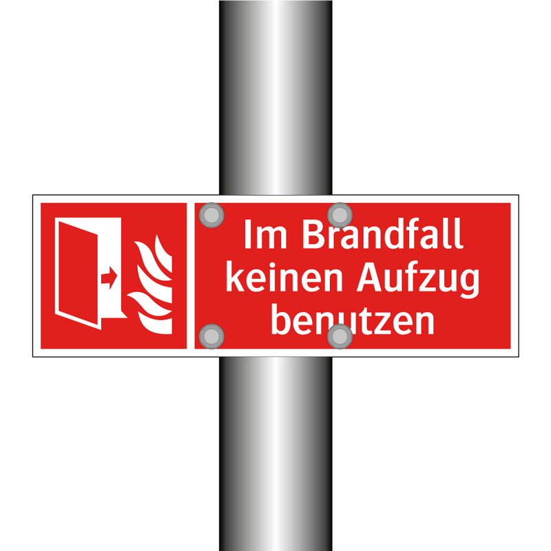 Im Brandfall keinen Aufzug benutzen