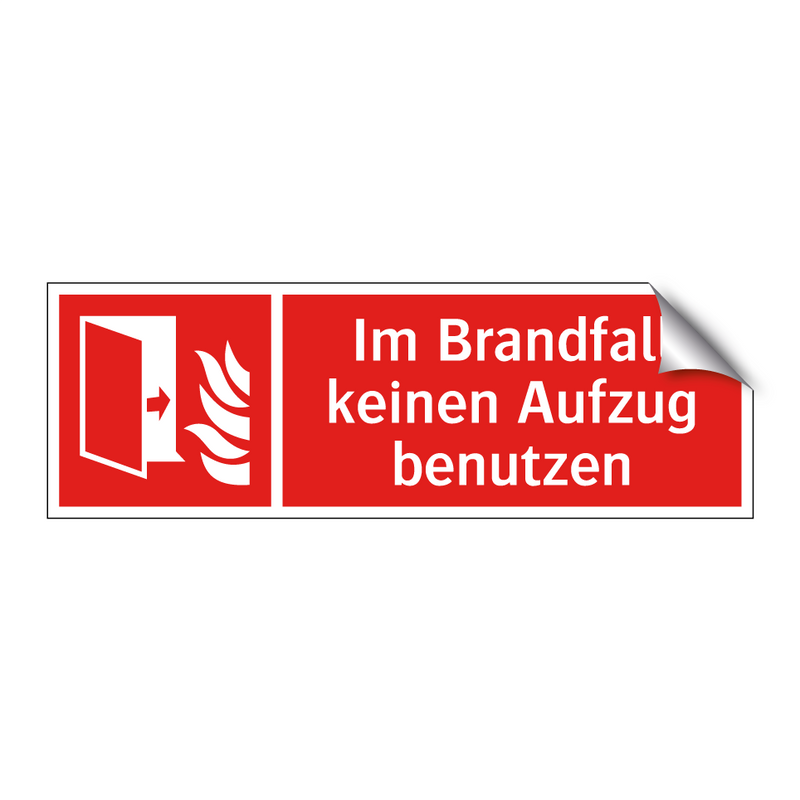 Im Brandfall keinen Aufzug benutzen