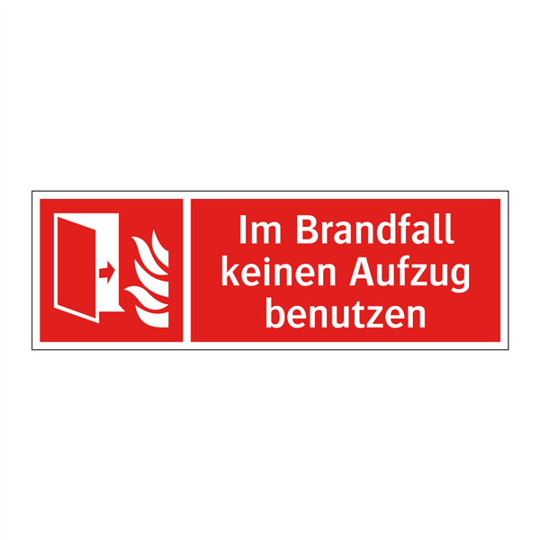 Im Brandfall keinen Aufzug benutzen