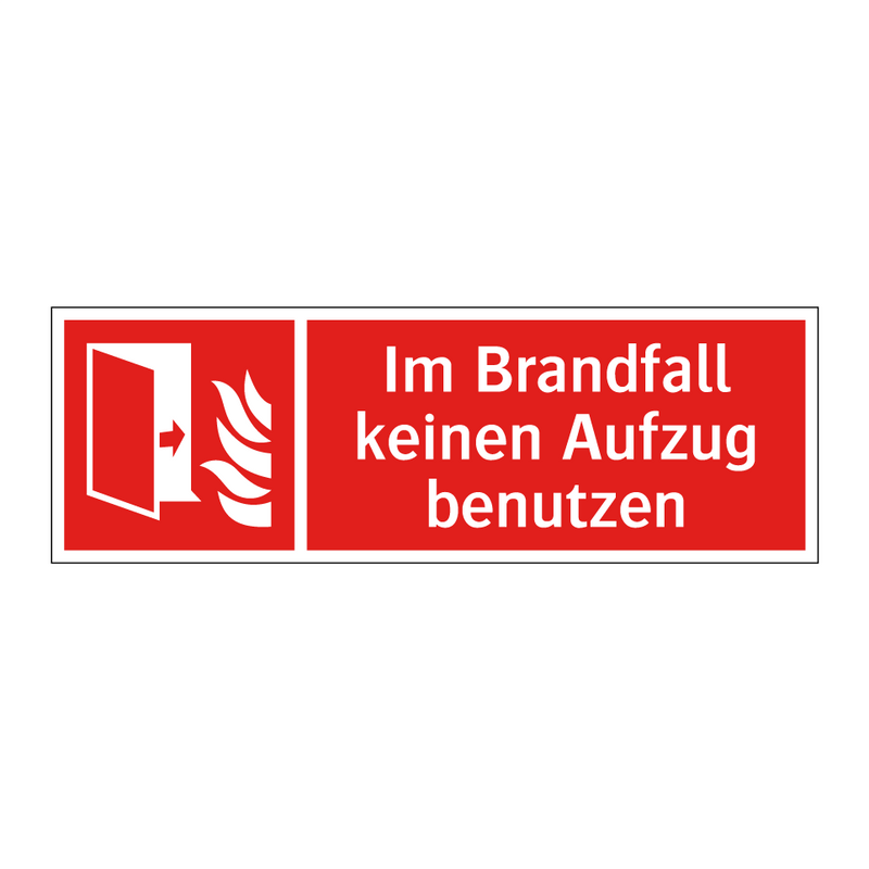Im Brandfall keinen Aufzug benutzen