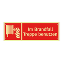 Im Brandfall Treppe benutzen
