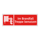 Im Brandfall Treppe benutzen