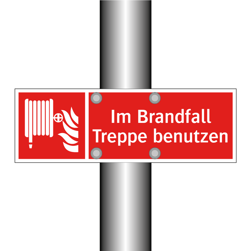 Im Brandfall Treppe benutzen