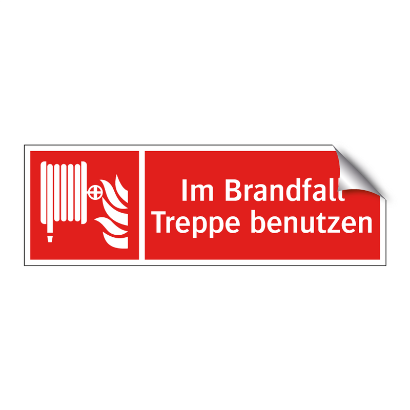Im Brandfall Treppe benutzen