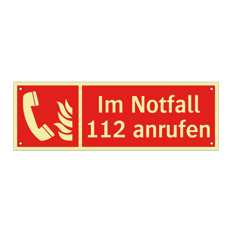 Im Notfall 112 anrufen