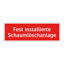 Fest installierte Schaumlöschanlage