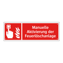 Manuelle Aktivierung der Feuerlöschanlage