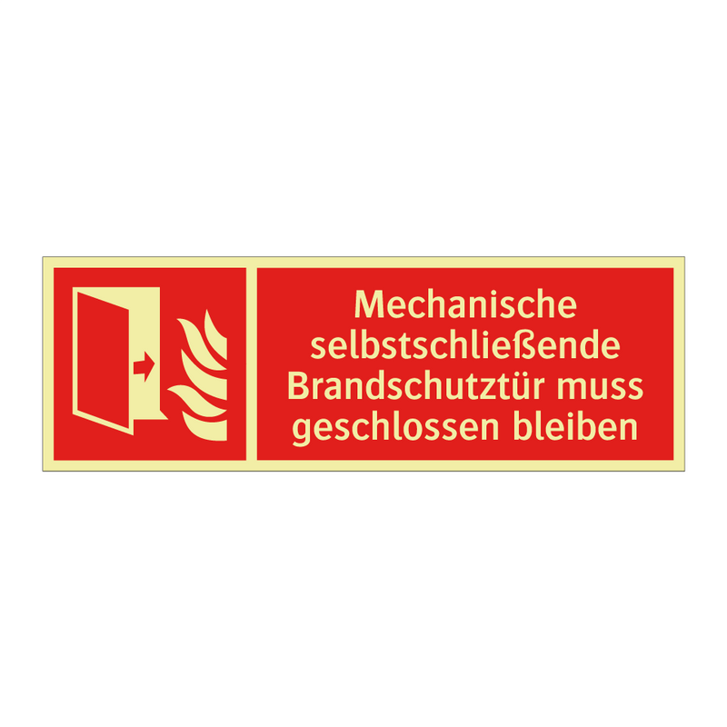 Mechanische selbstschließende Brandschutztür muss geschlossen bleiben