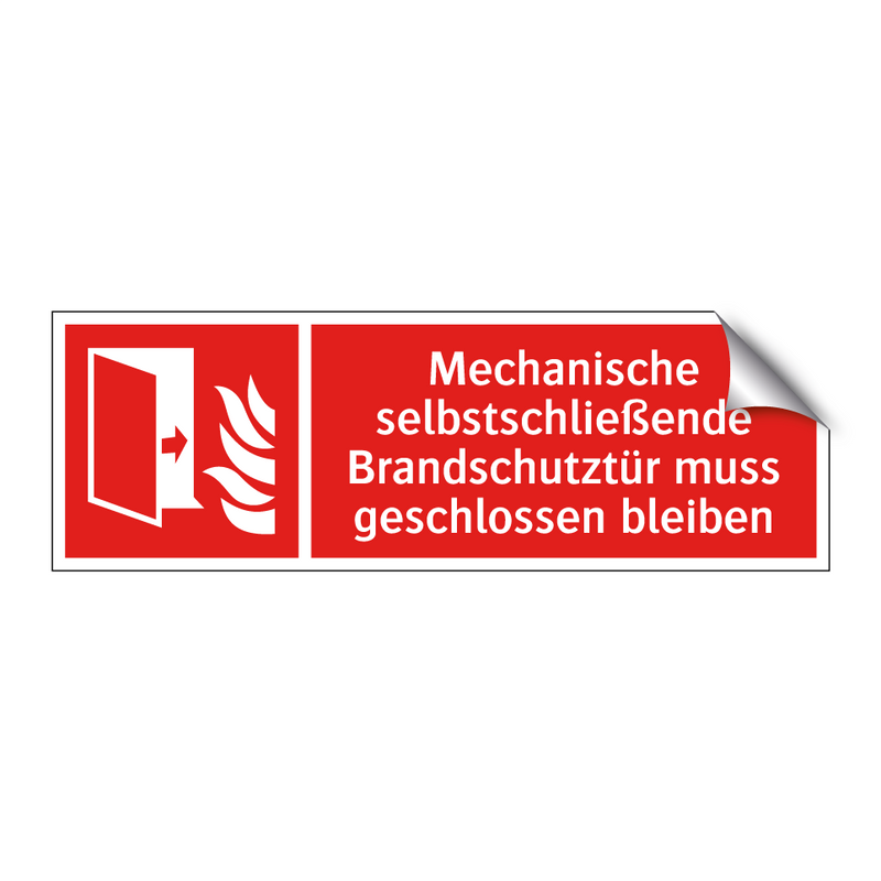 Mechanische selbstschließende Brandschutztür muss geschlossen bleiben