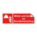 Mittel und Geräte zur Brandbekämpfung