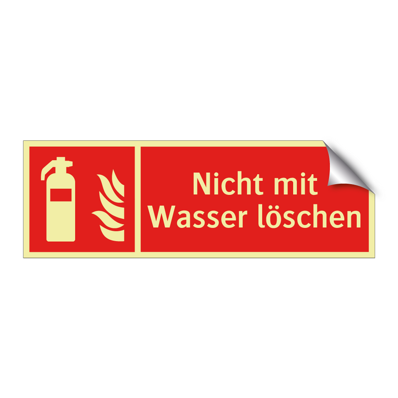 Nicht mit Wasser löschen