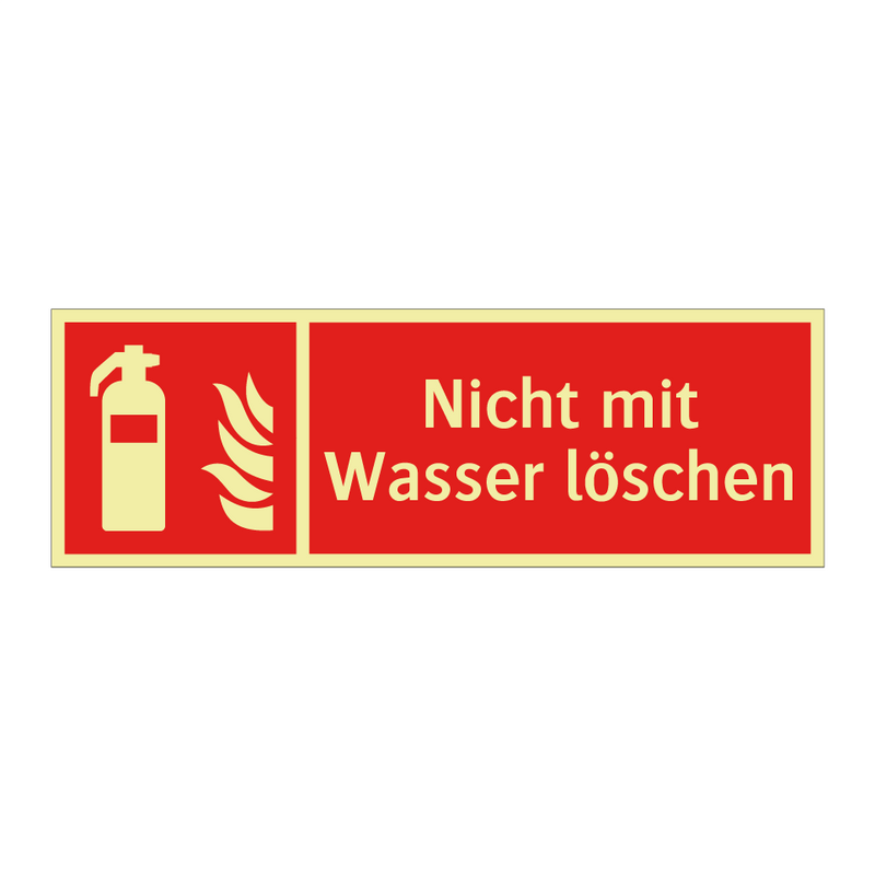 Nicht mit Wasser löschen