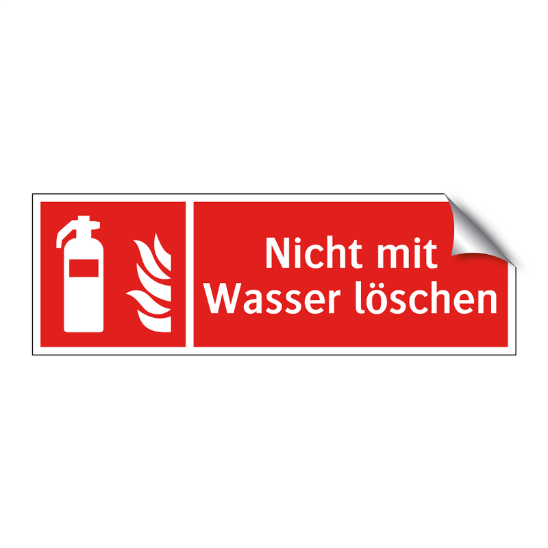 Nicht mit Wasser löschen
