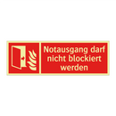 Notausgang darf nicht blockiert werden