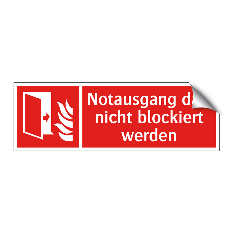 Notausgang darf nicht blockiert werden
