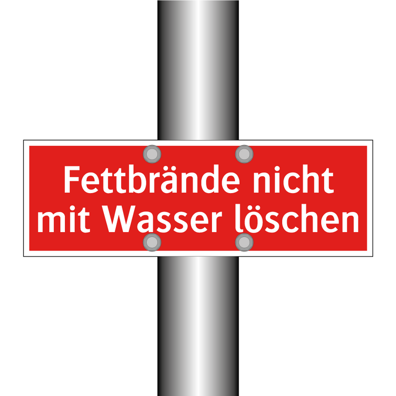 Fettbrände nicht mit Wasser löschen