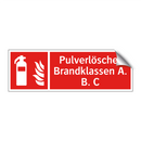 Pulverlöscher Brandklassen A. B. C