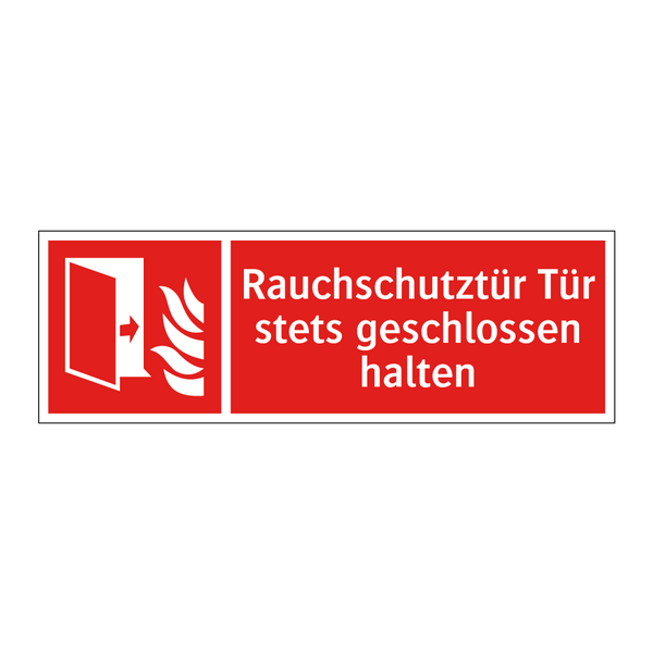 Rauchschutztür Tür stets geschlossen halten