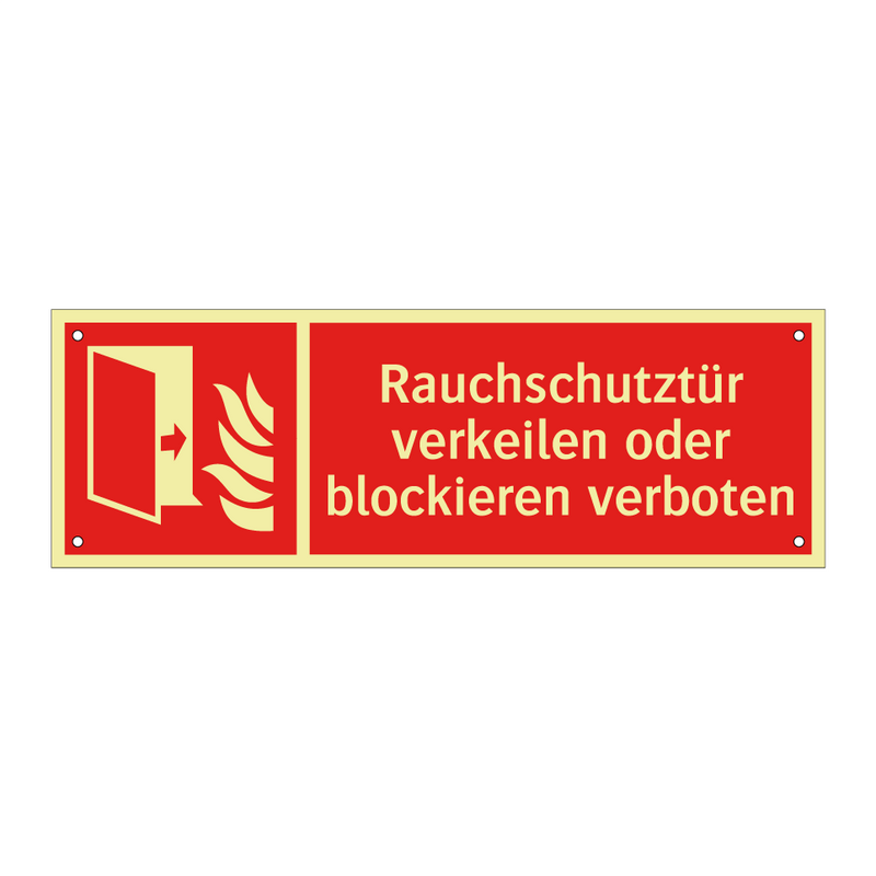Rauchschutztür verkeilen oder blockieren verboten