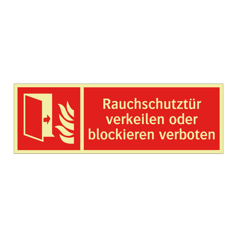 Rauchschutztür verkeilen oder blockieren verboten