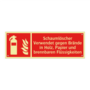 Schaumlöscher Verwendet gegen Brände in Holz, Papier und brennbaren Flüssigkeiten