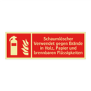 Schaumlöscher Verwendet gegen Brände in Holz, Papier und brennbaren Flüssigkeiten