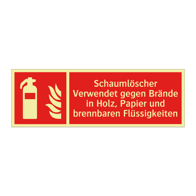 Schaumlöscher Verwendet gegen Brände in Holz, Papier und brennbaren Flüssigkeiten