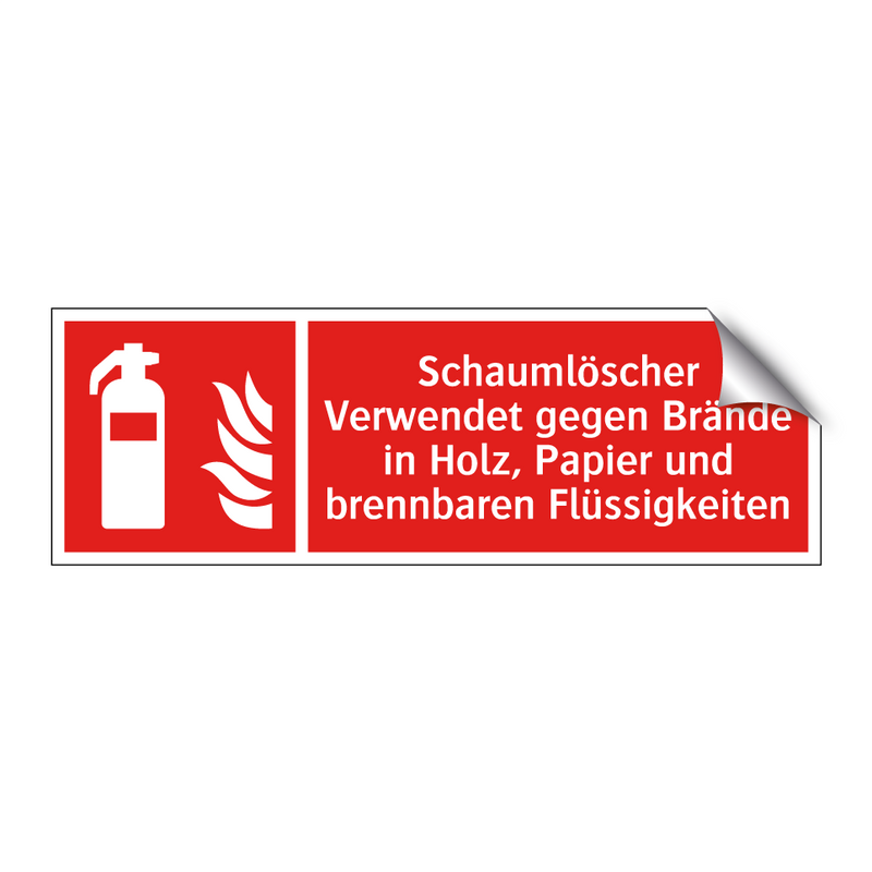 Schaumlöscher Verwendet gegen Brände in Holz, Papier und brennbaren Flüssigkeiten