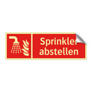 Sprinkler abstellen