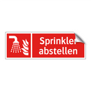 Sprinkler abstellen