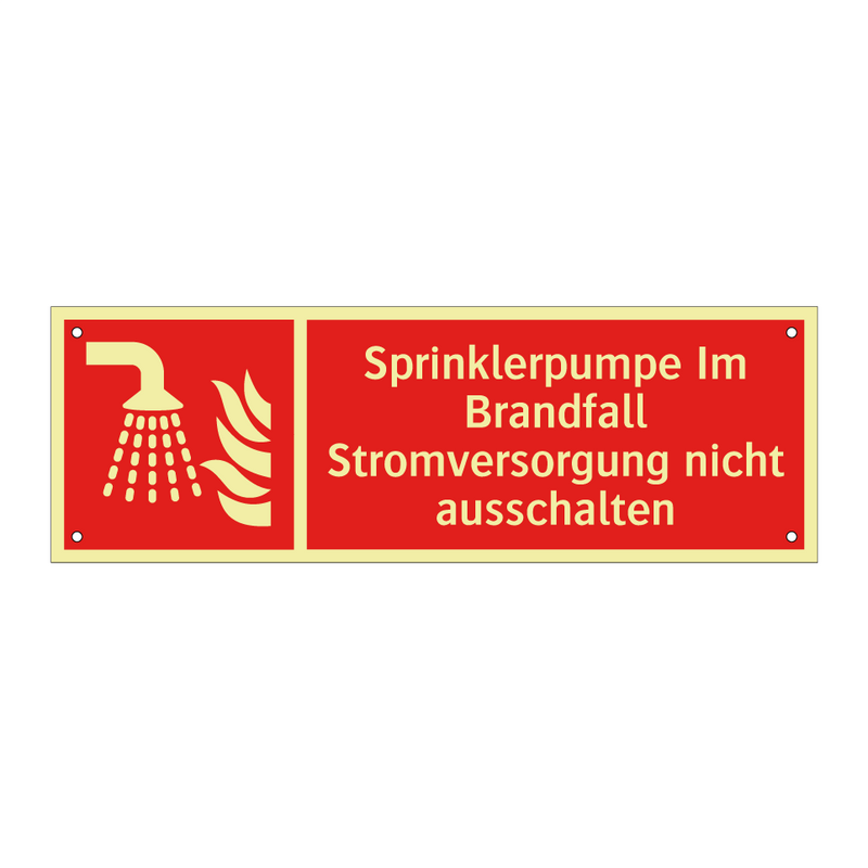 Sprinklerpumpe Im Brandfall Stromversorgung nicht ausschalten