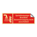 Sprinklerpumpe Im Brandfall Stromversorgung nicht ausschalten