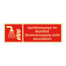 Sprinklerpumpe Im Brandfall Stromversorgung nicht ausschalten