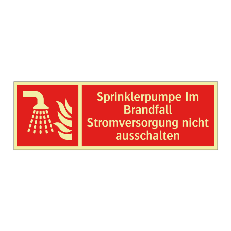 Sprinklerpumpe Im Brandfall Stromversorgung nicht ausschalten