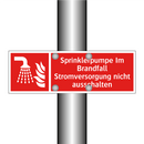 Sprinklerpumpe Im Brandfall Stromversorgung nicht ausschalten