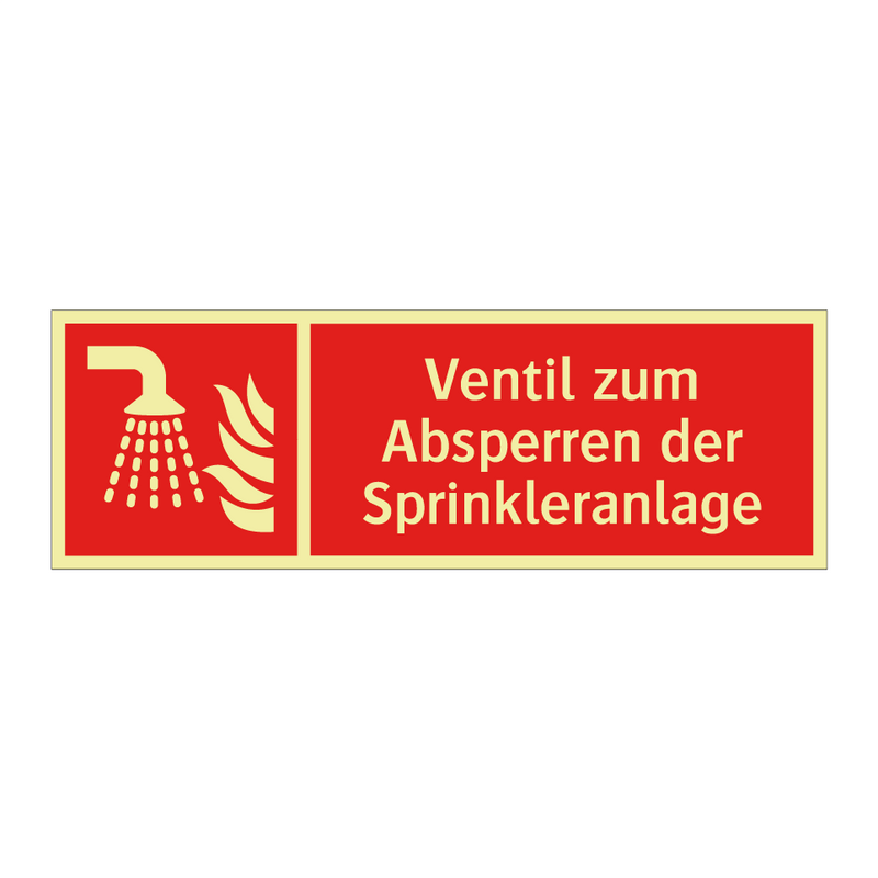 Ventil zum Absperren der Sprinkleranlage