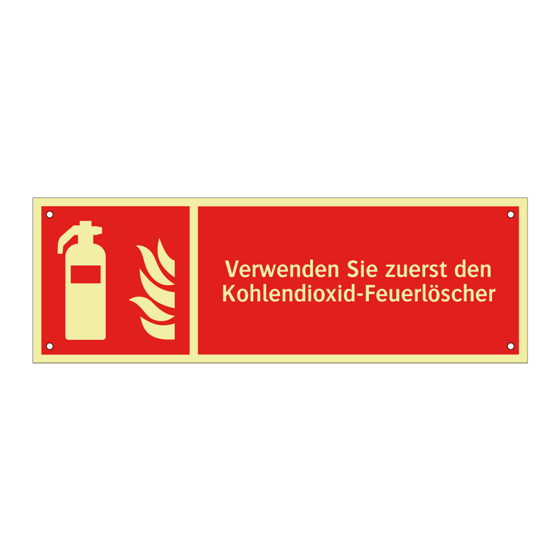 Verwenden Sie zuerst den Kohlendioxid-Feuerlöscher
