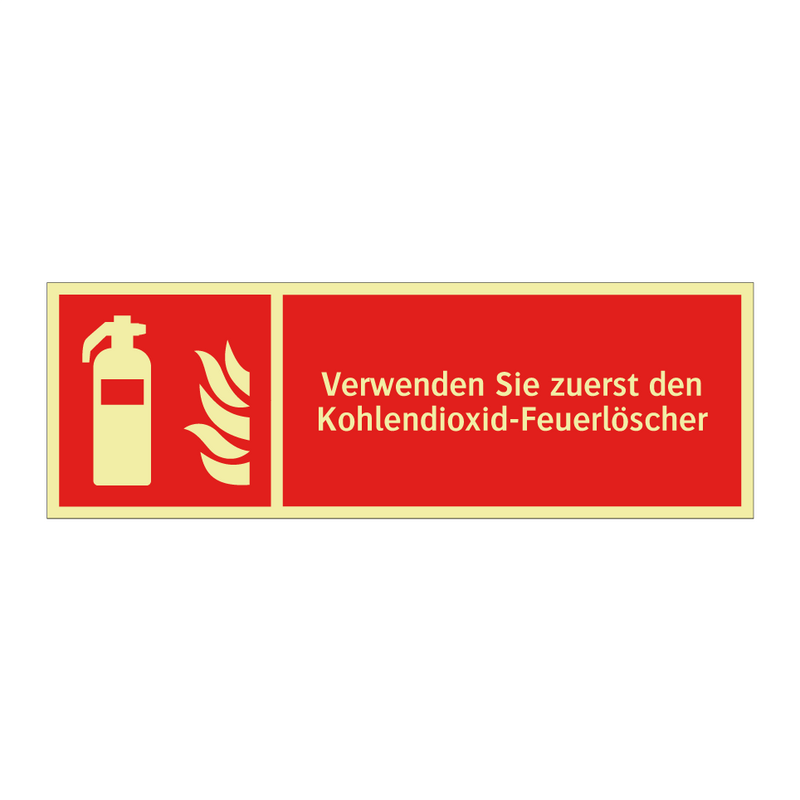 Verwenden Sie zuerst den Kohlendioxid-Feuerlöscher