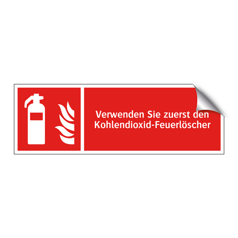 Verwenden Sie zuerst den Kohlendioxid-Feuerlöscher