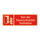 Von der Feuerschutztür freihalten