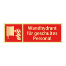 Wandhydrant für geschultes Personal