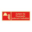 Zufahrt für Feuerwehr jederzeit freihalten