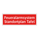 Feueralarmsystem Standortplan Tafel